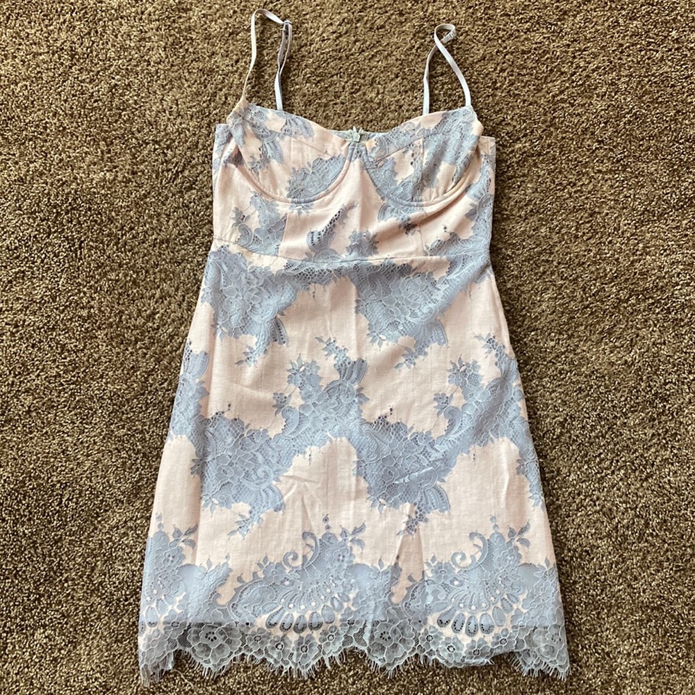 Pink and purple lace dress. Size small